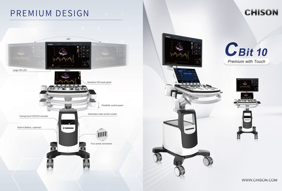 وافق CE Chison Ultrasound Machine CBit 10 مع شاشة LED مقاس 23.8 بوصة